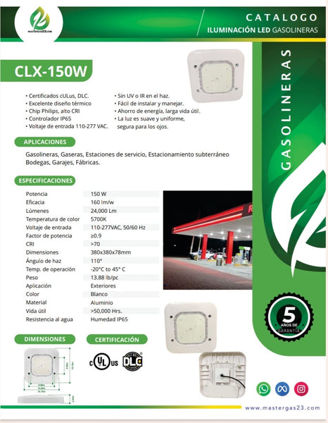 LUMINARIA TECHUMBRE MASTERCANOPY150