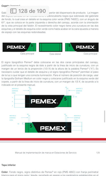 CANOPY LAMINA PARA ENCORE 500 IMAGEN PEMEX