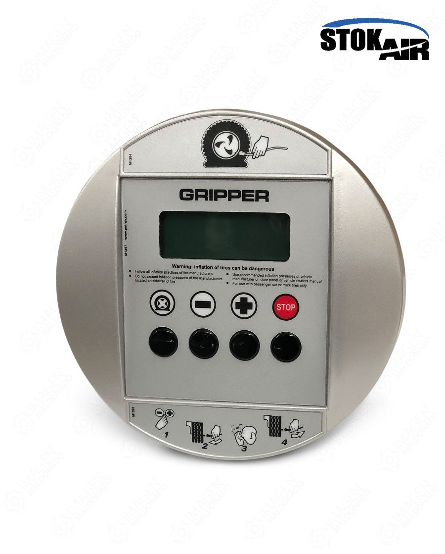 Gripper, cabezal electrónico para dispensarios agua aire stockair 150 psi gris/verde